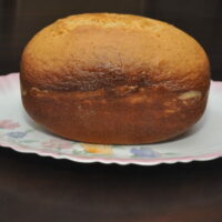 Eggless vanilla cake out of the bread machine.