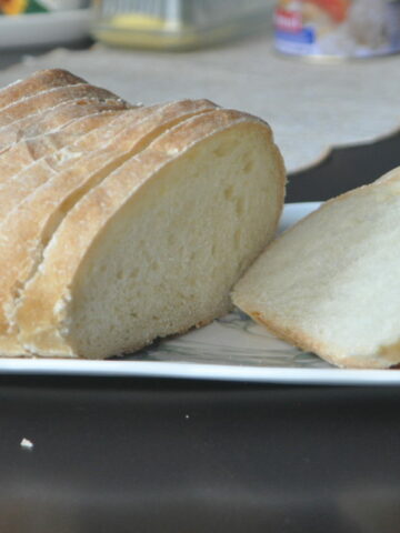 French bread slices.