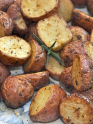 Air fryer roasted herb potatoes.