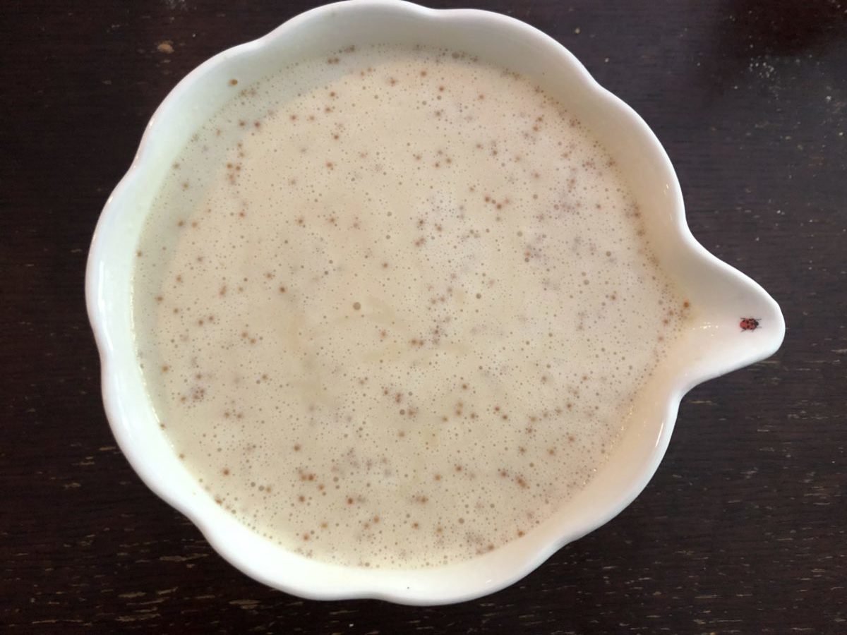Anjeer kulfi mix in a bowl.