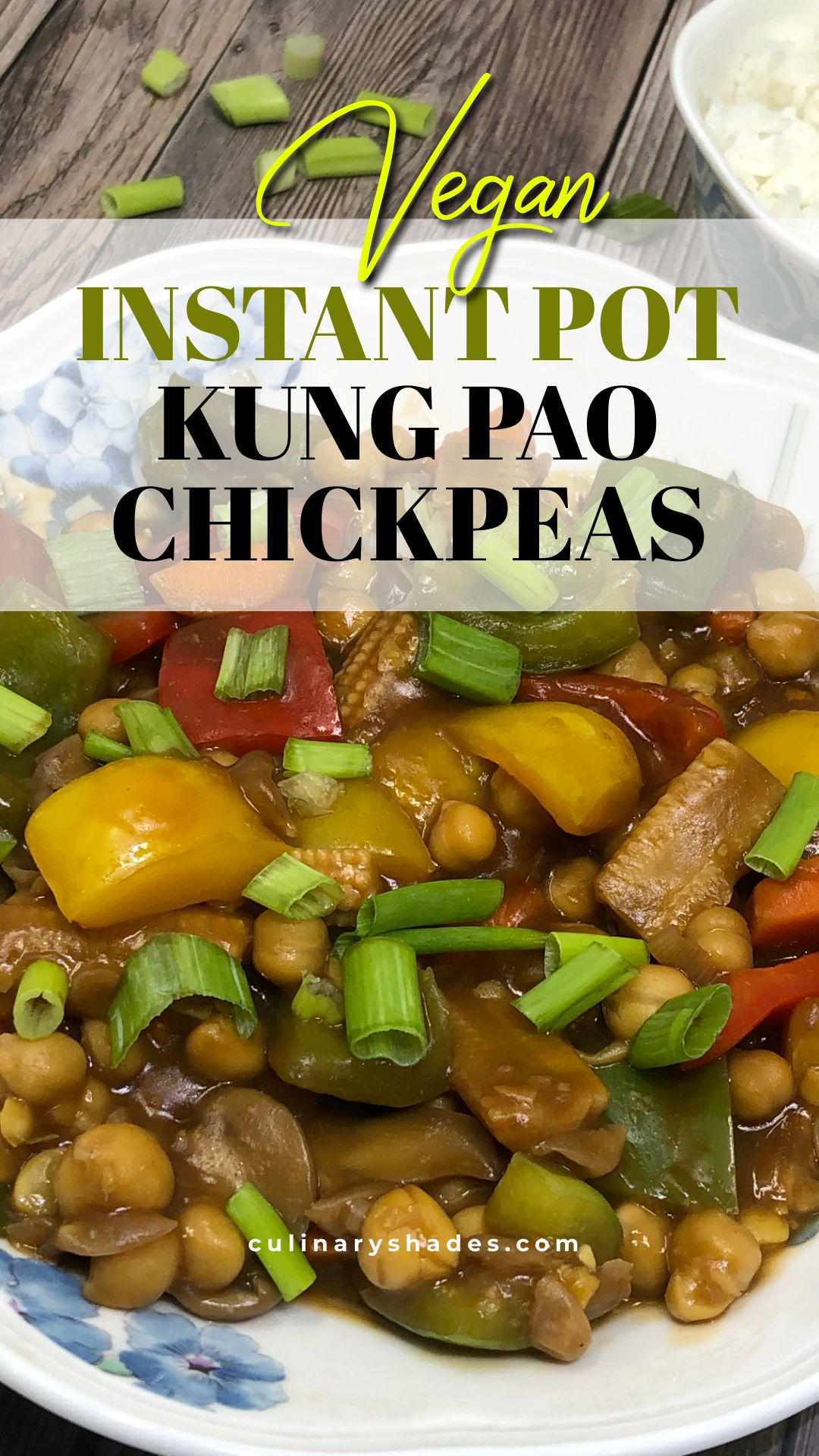 Kung pao in a serving bowl.
