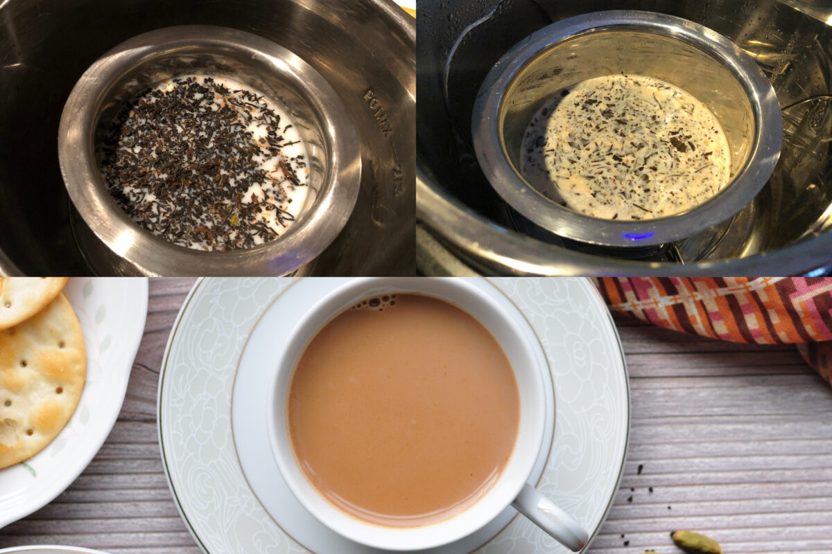instant pot masala chai steps.