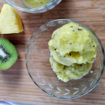 kiwi pineapple sorbet.
