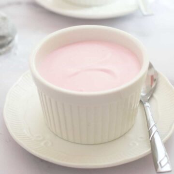 strawberry mousse.