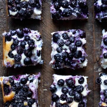 blueberry cheesecake bars.