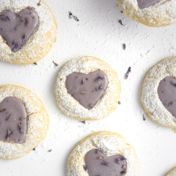 lavendar shortbread cookies.