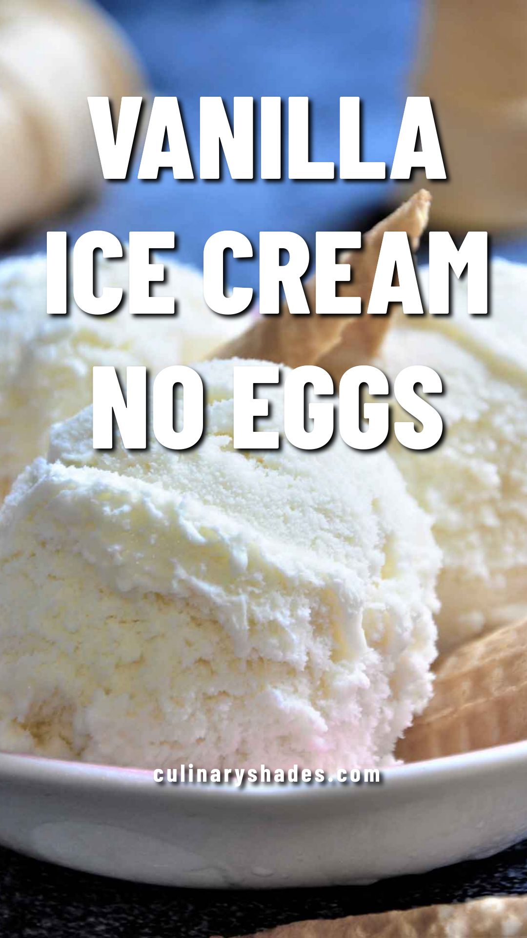 Vanilla ice cream scoops.