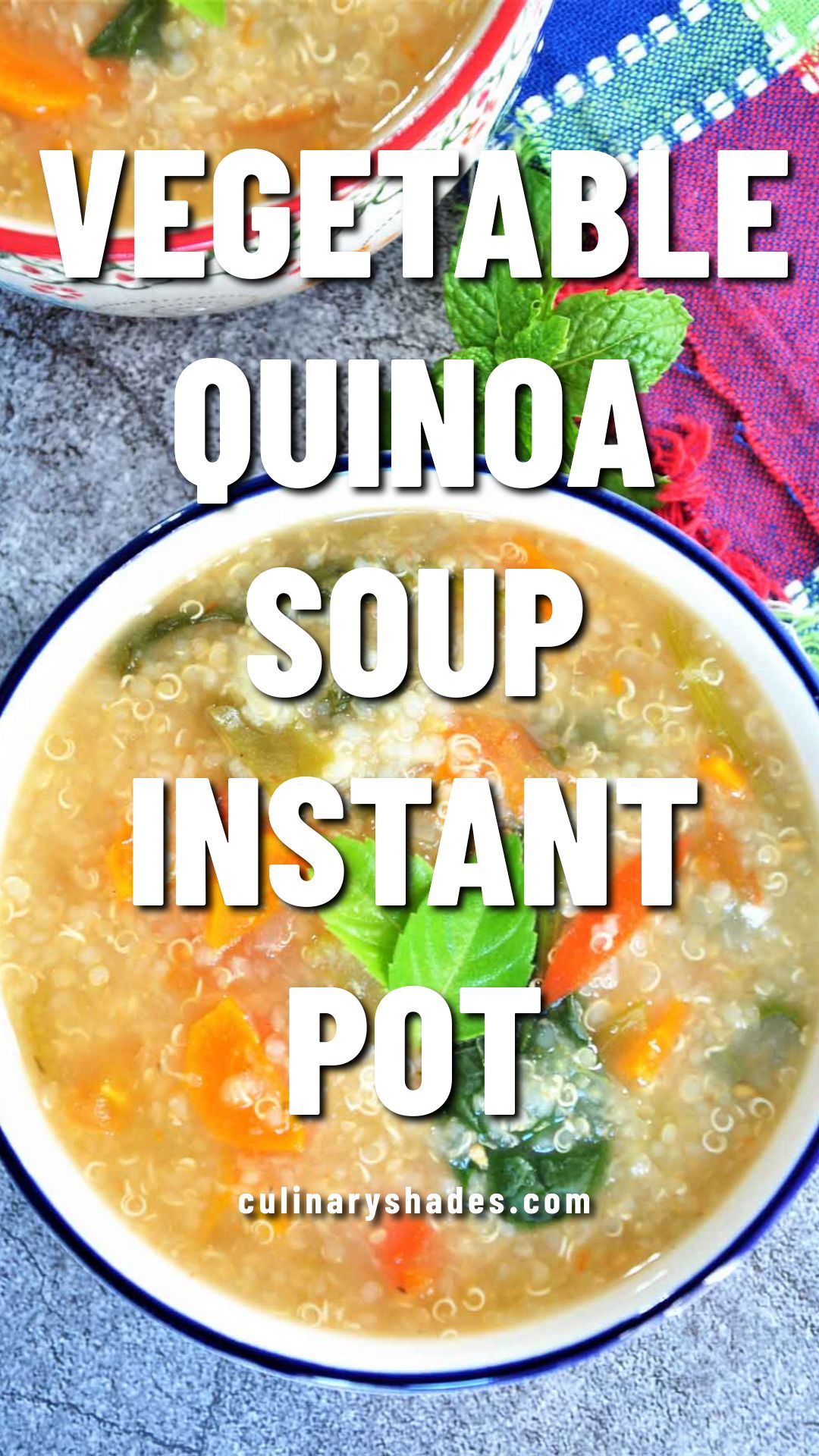 instant pot quinoa soup pin.