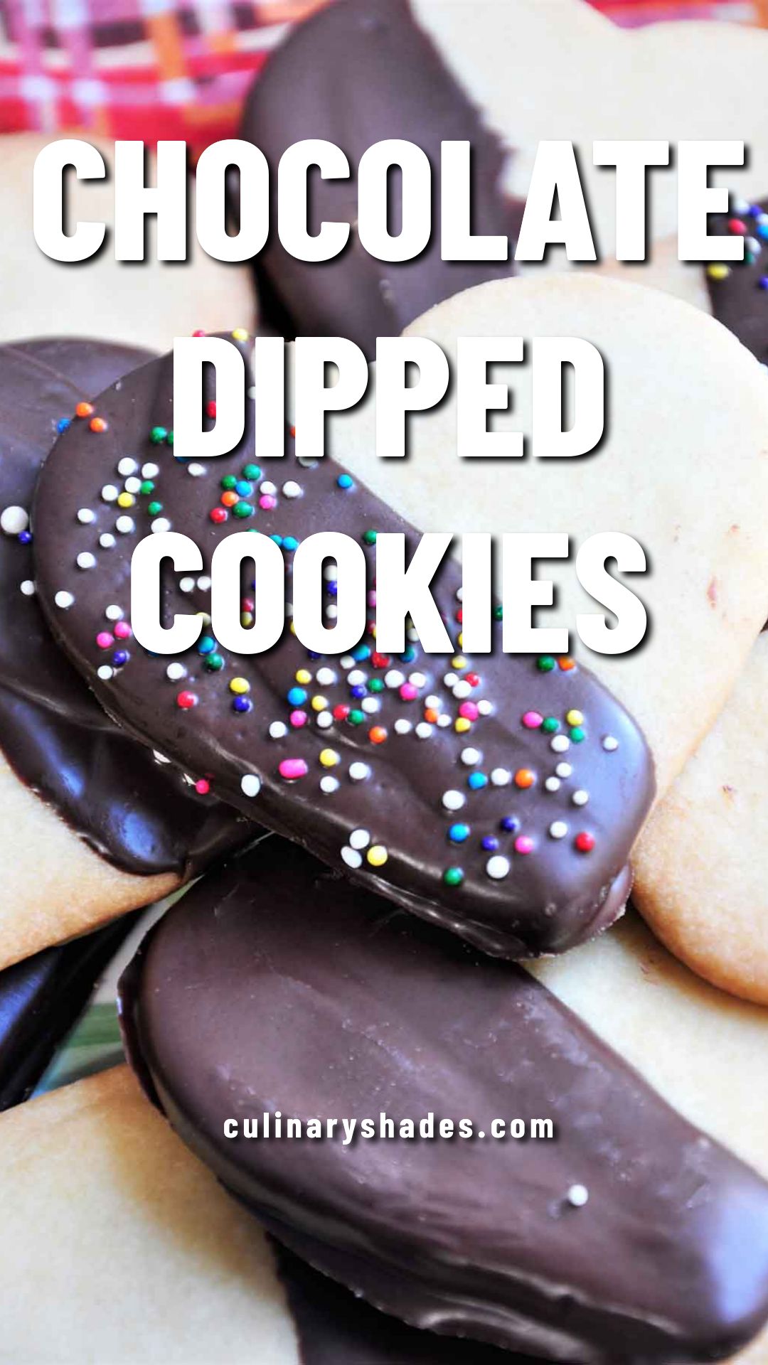 chocolate dipped cookies.