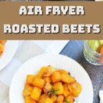 Air fryer roasted golden beets served in a bowl.