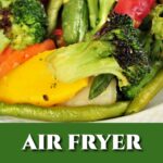 Air fryer roasted mix veg served in a plate.