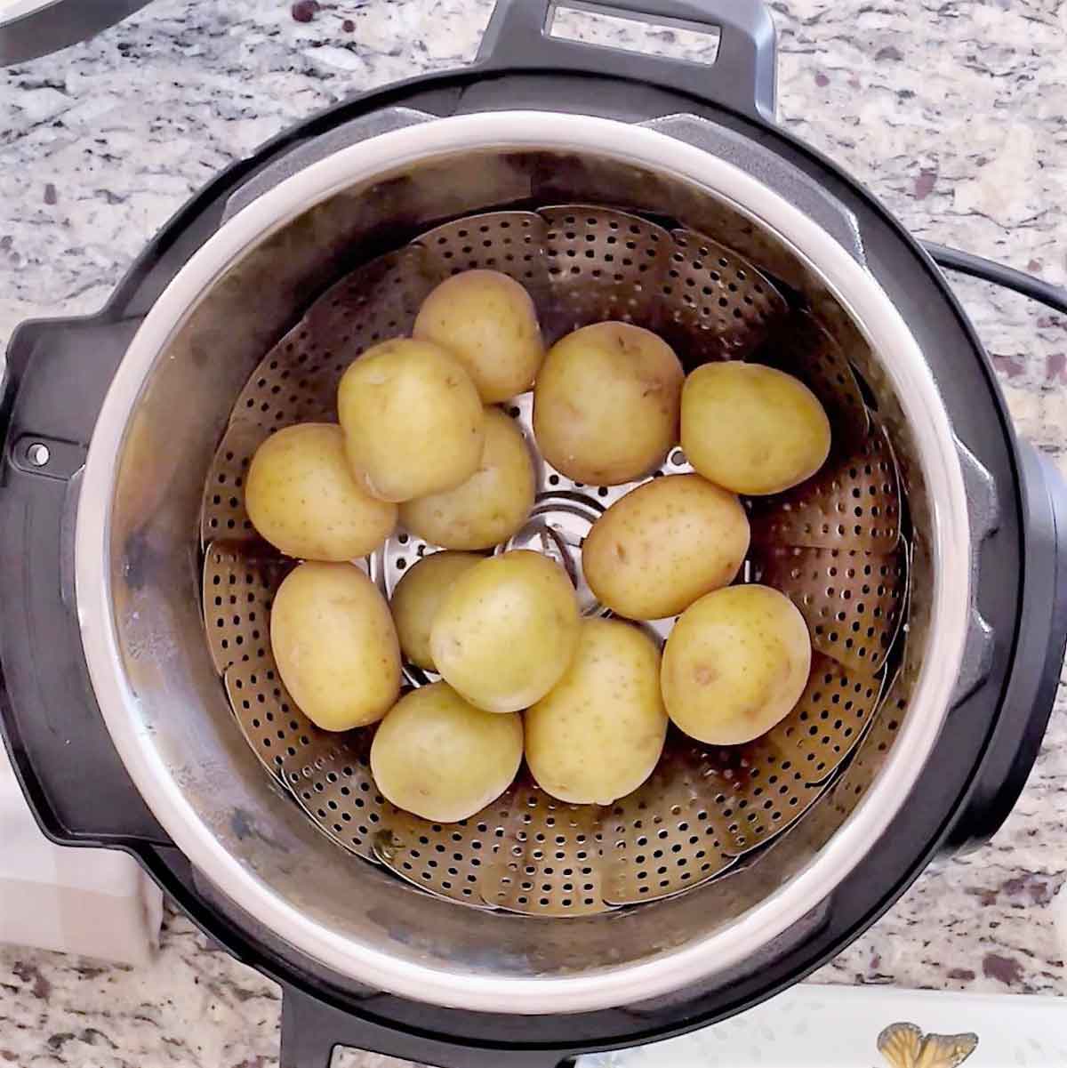 Boiled potatoes in instant pot.