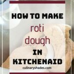 Kneading Roti dough in a stand mixer bowl.