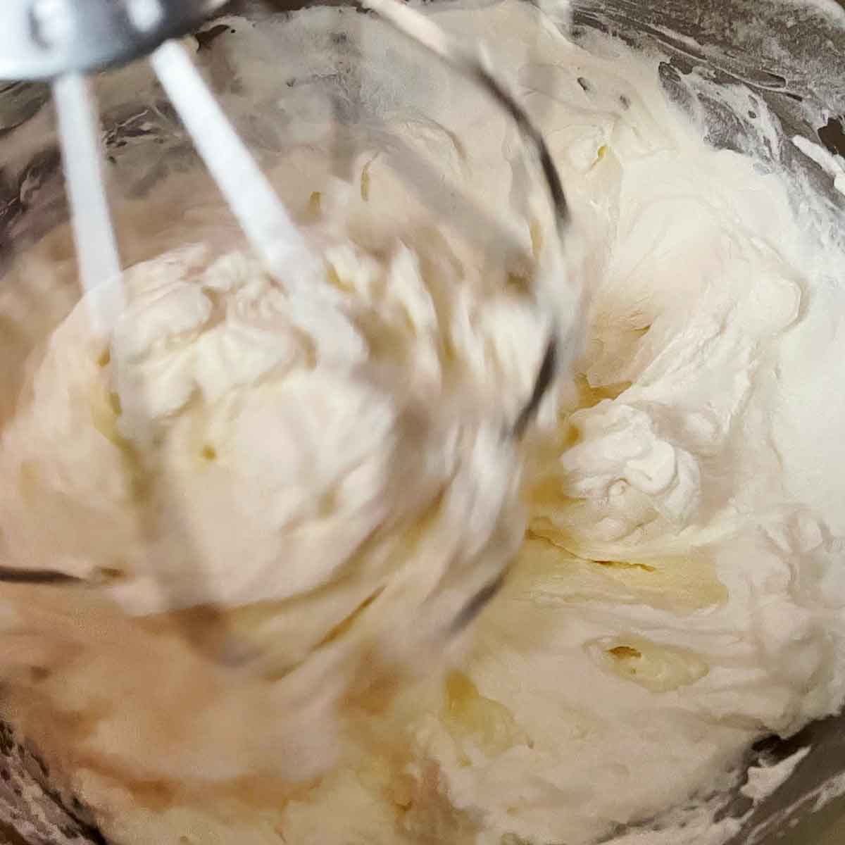 Whipping cream and cheese.