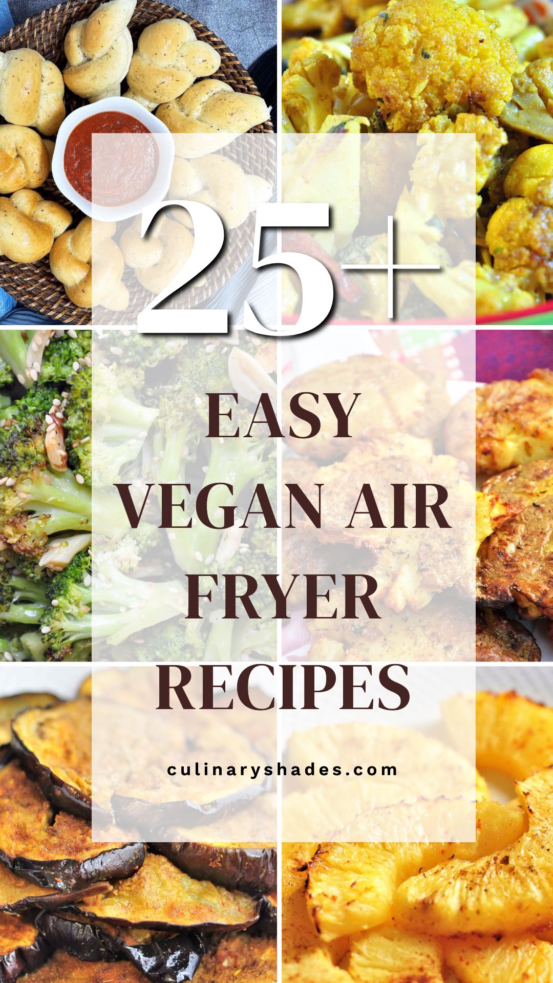 25+ air fryer vegan recipes.