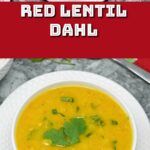 Red lentil in a bowl.
