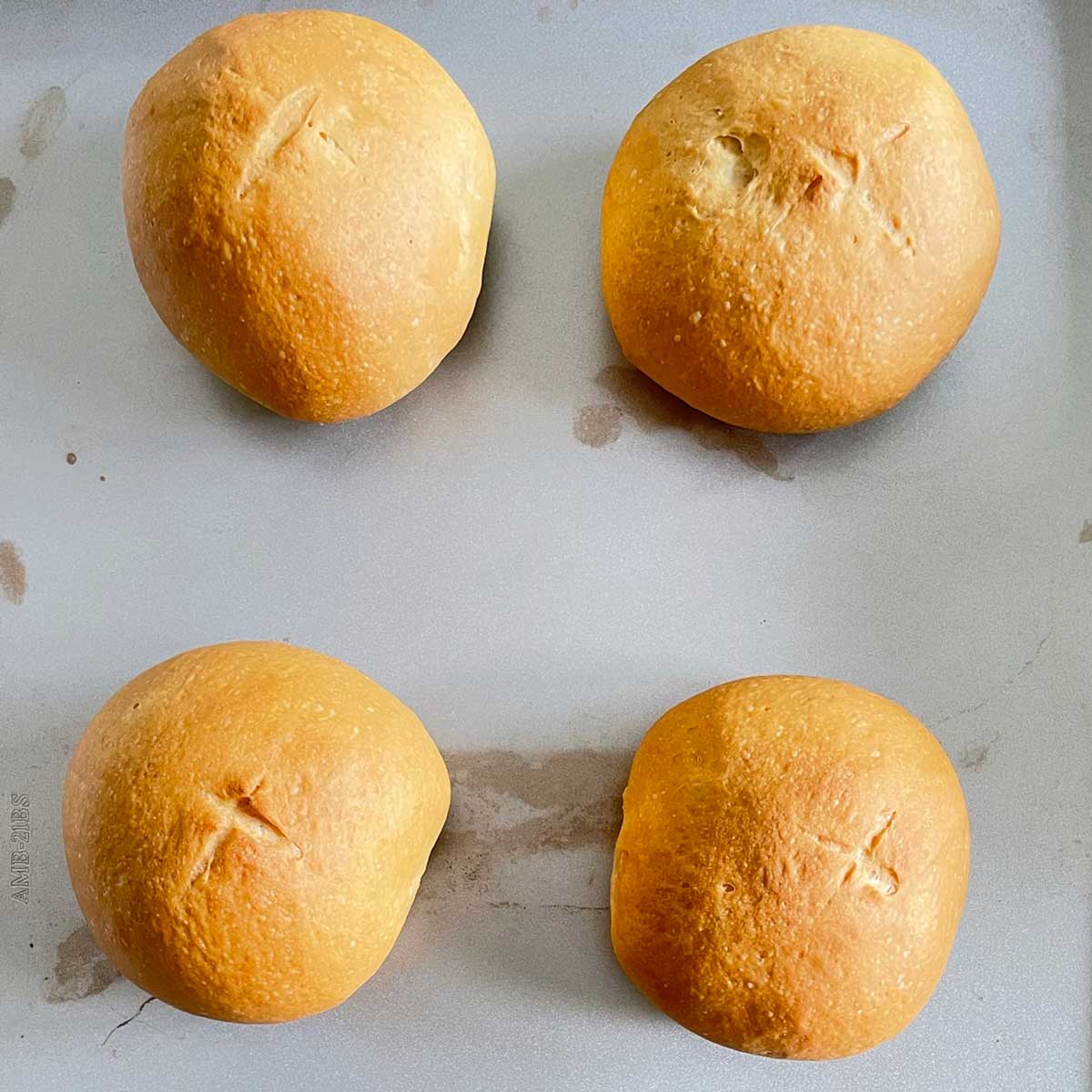 Bread bowl balls baked.