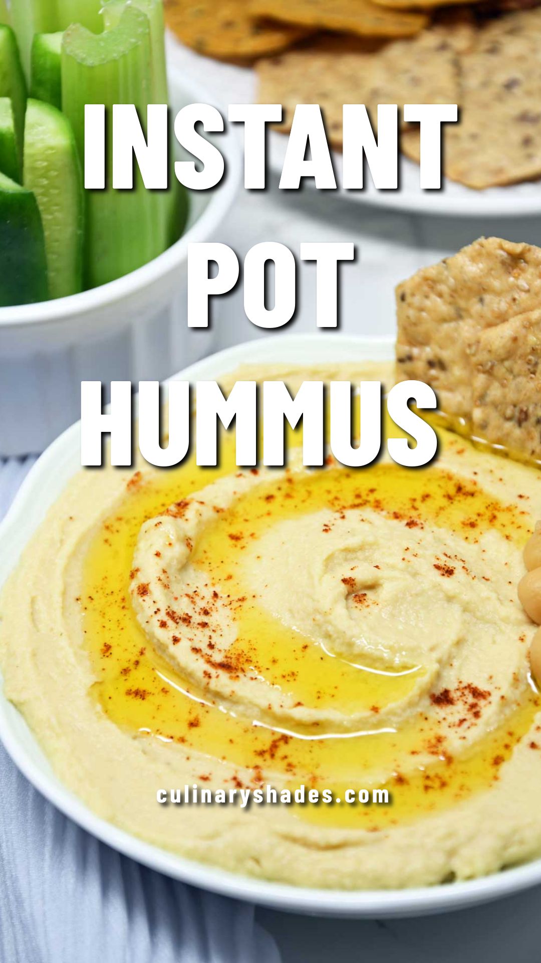 Hummus in a bowl pin.