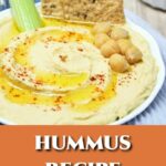 Hummus in a bowl pin.