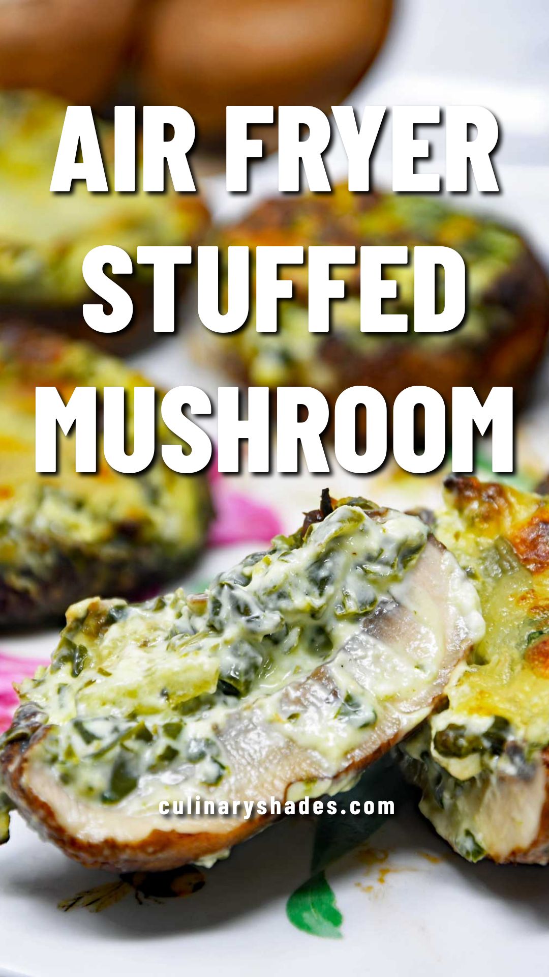 Stuffed mushrooms on a platter.
