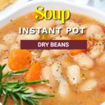 White Beans soup in a bowl.