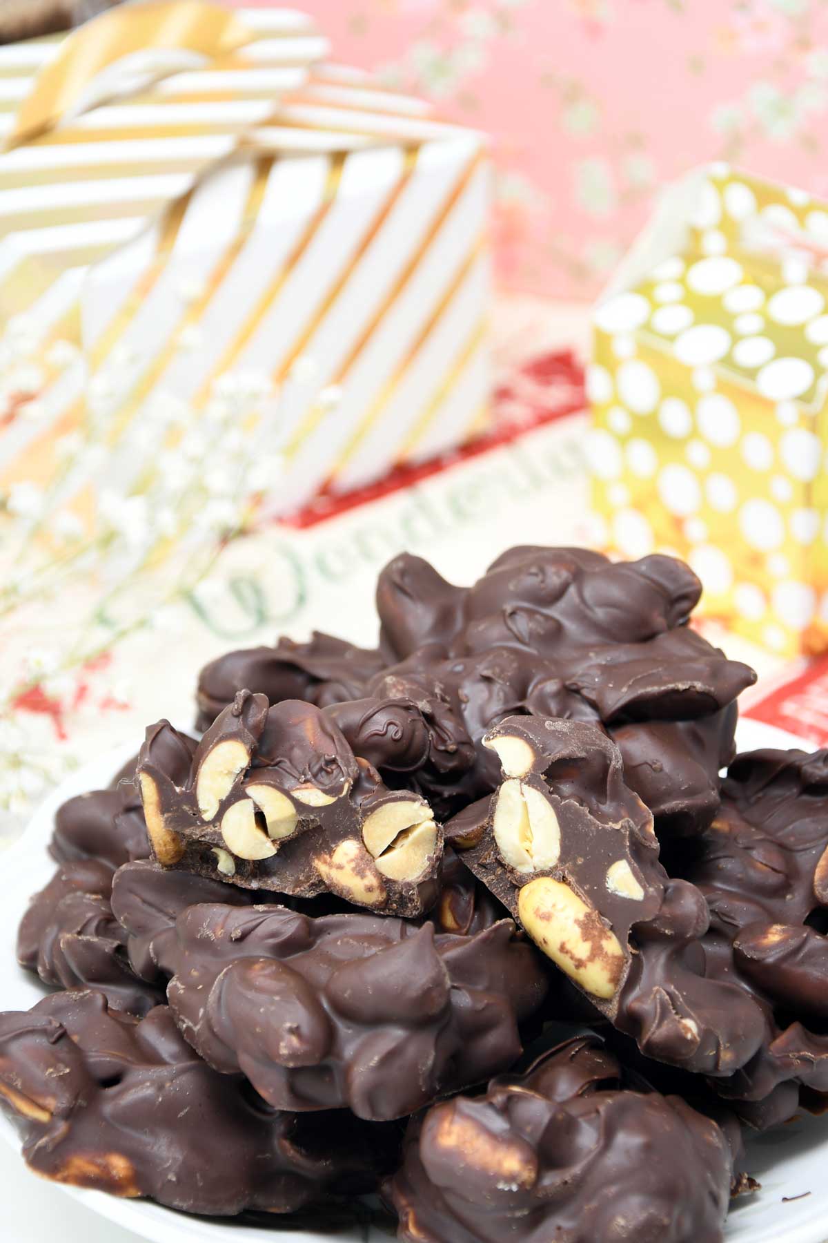 Chocolate covered peanuts.