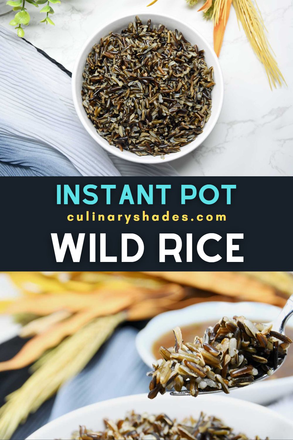Instant pot wild rice pin.