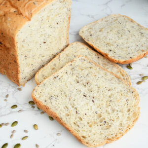 Seed bread slices.