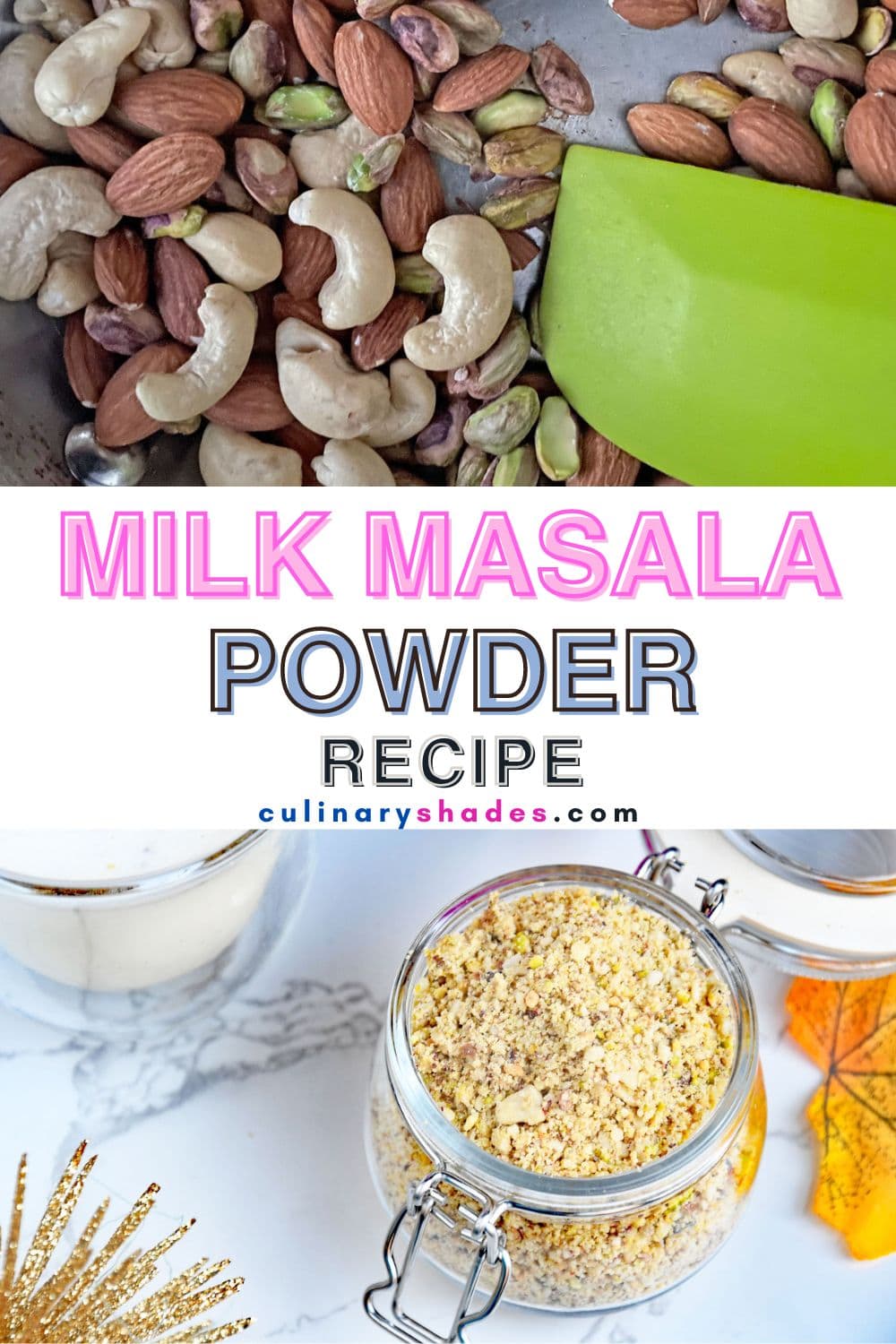 Milk masala powder in a jar.