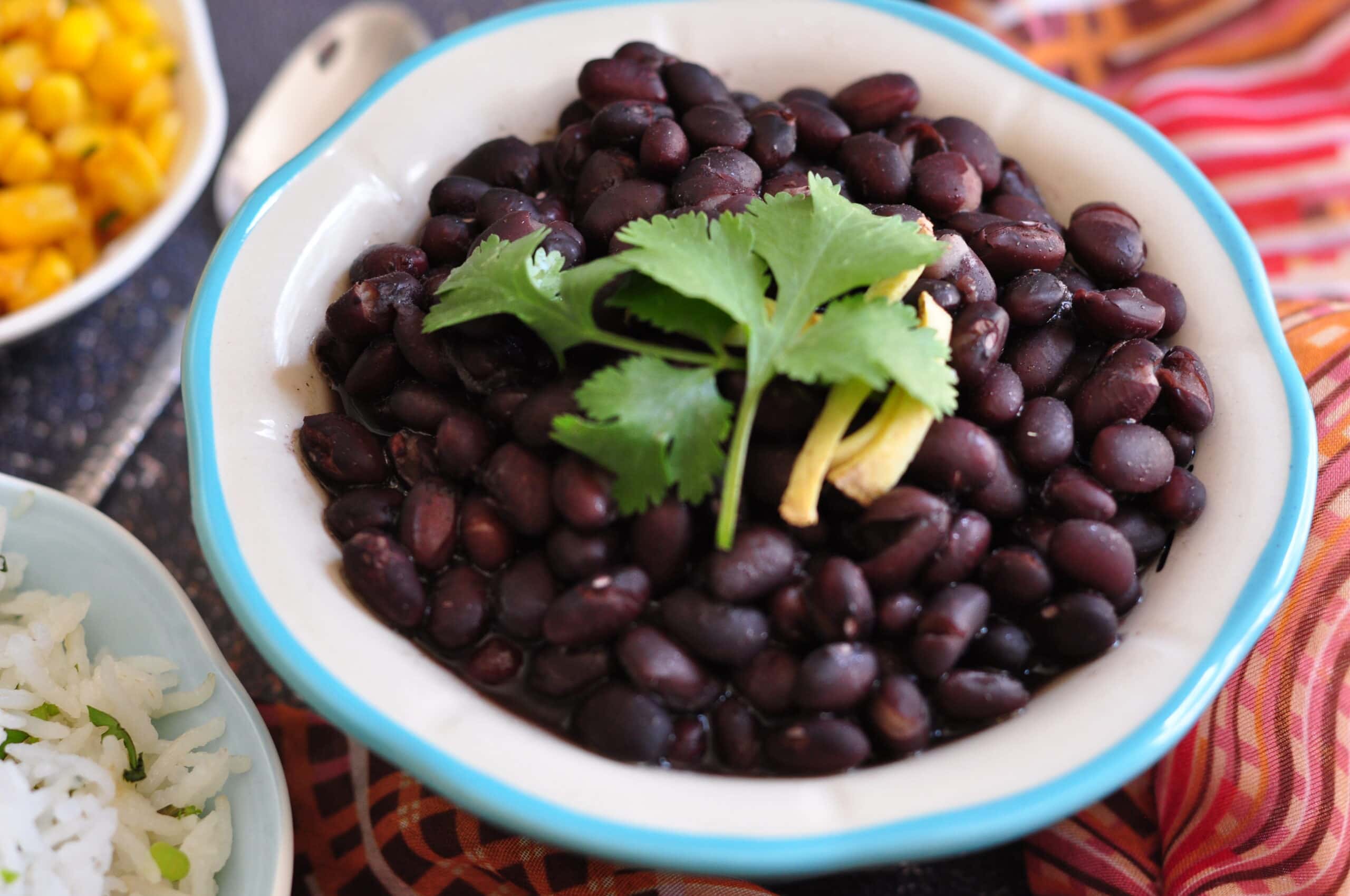 Black beans in a bowl.