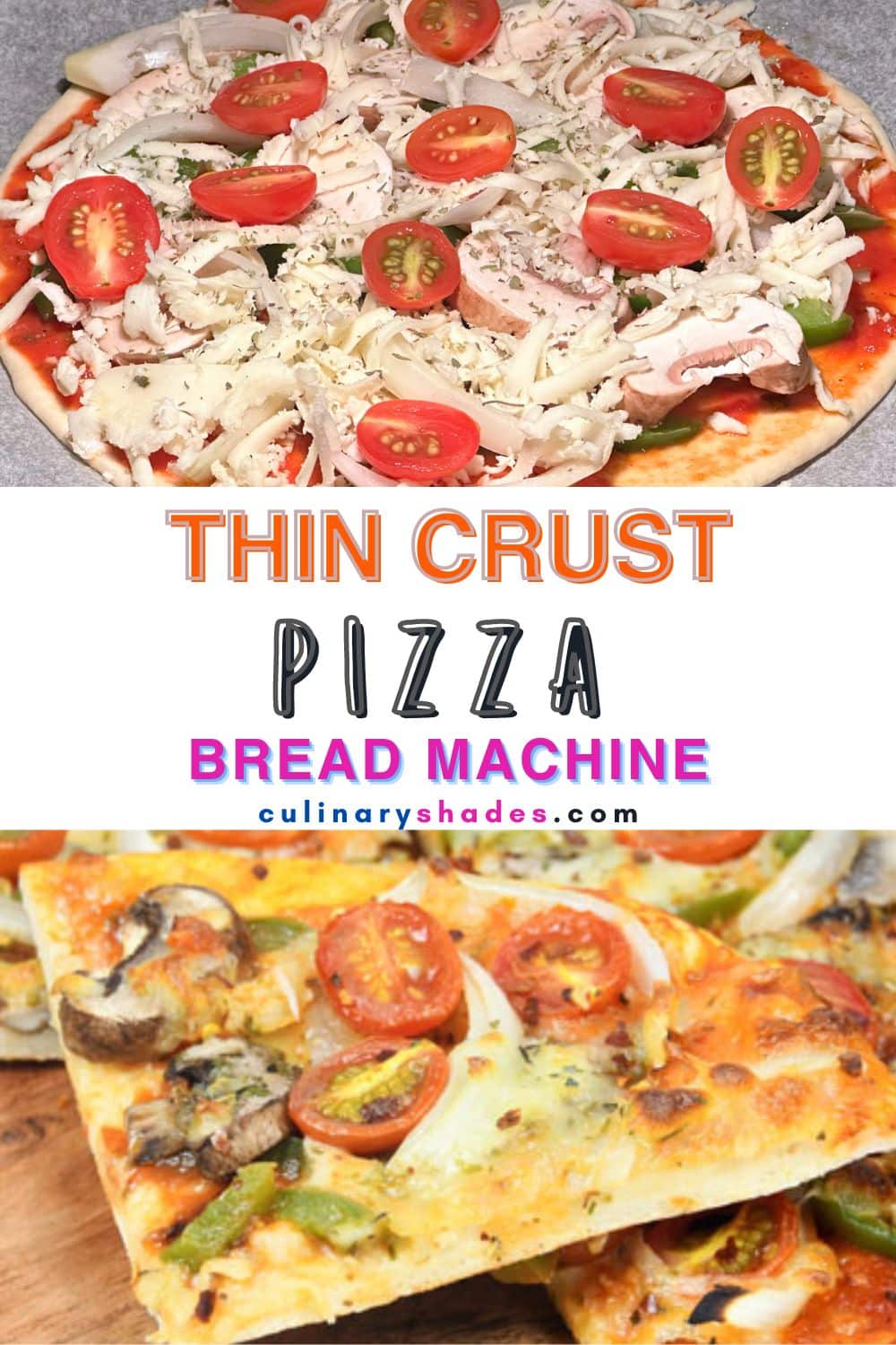 Thin crust pizza slice.